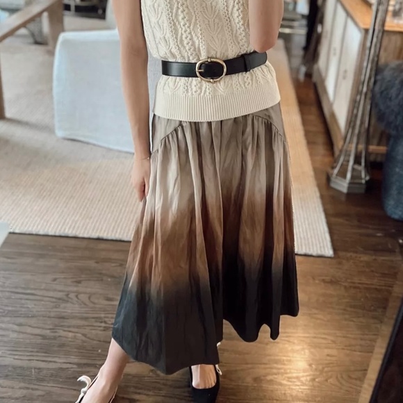 Vince Skirts Nwt Vince Dipdye Ombre Italian Cotton Blend - Main Image